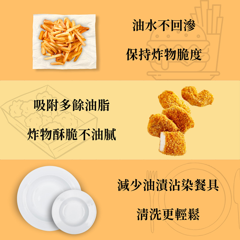 【小閨祕】 職人厚口炸物吸油紙 ( 60 入 ) 